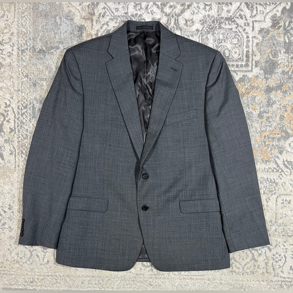Lauren Ralph Lauren Mens 100% Wool Gray Blazer Sport Jacket Coat 44R 2 Button